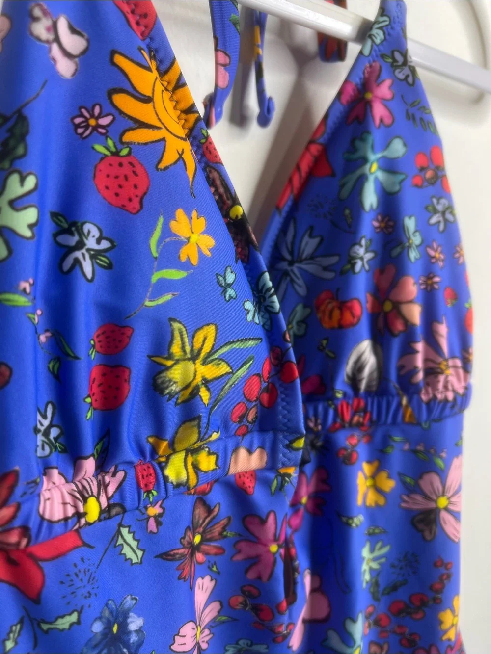 J. Crew X Dauphinette Plunge One-Piece Floral Swim Size 12